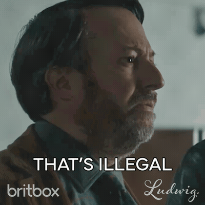 Man Says That's Illegal Ludwig In Britbox Ad GIF