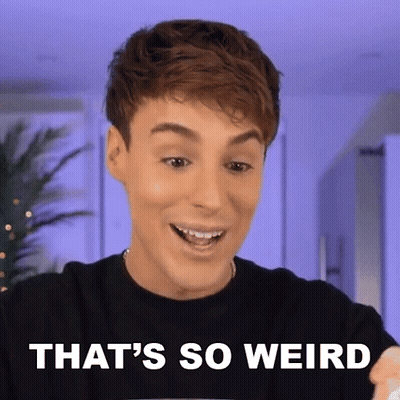 Man Says That's So Weird In Front Of Plant GIF