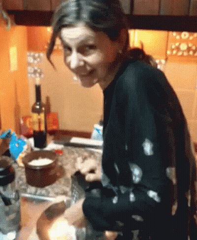Man Says The Cheese Is Old And Moldy While Another Man Looks On GIF