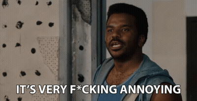 Man Says Very F*cking Annoying By Bullet Hole Wall GIF