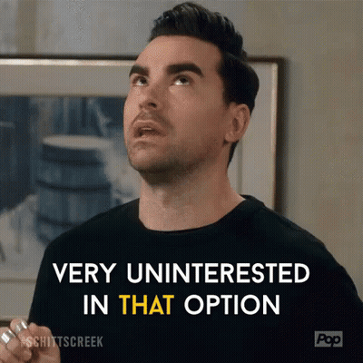 Man Says Very Uninterested In That Option GIF