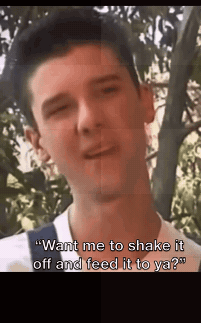 Man Says Want Me To Shake It Off And Feed It To Ya GIF