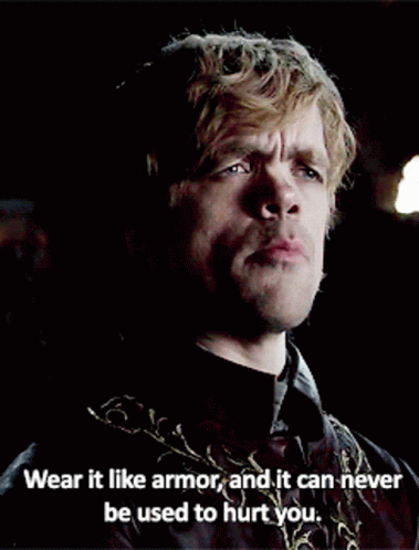 Man Says Wear It Like Armor And It Can Never Be Used To Hurt You GIF