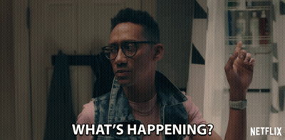 Man Says What's Happening In Front Of Netflix Ad GIF