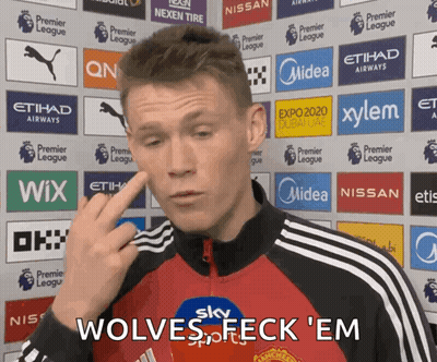 Man Says Wolves Fleck 'Em Ad Wall GIF