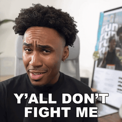 Man Says Y'All Don't Fight Me In Front of Picture