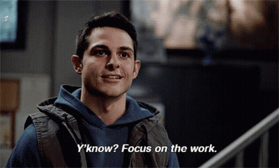Man Says Y'Know Focus On The Work In Front Of Stairs GIF