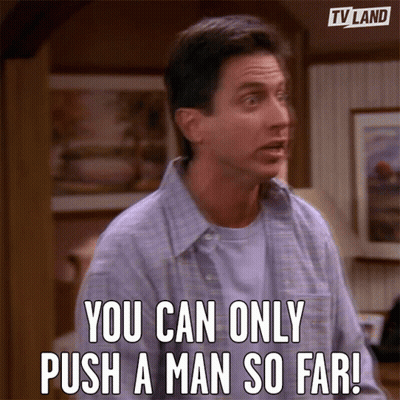 Man Says You Can Only Push A Man So Far In TV Land Ad GIF
