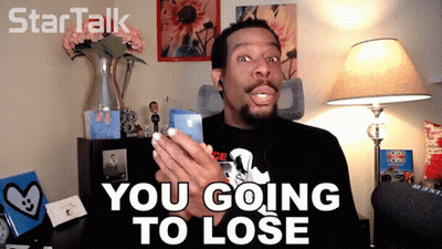 Man Says You Going To Lose Holding Card GIF