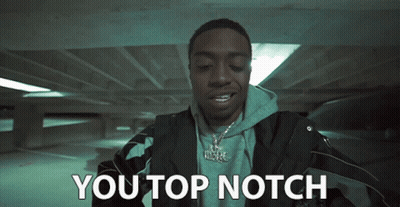 Man Says You Top Notch In Dark Parking Garage GIF
