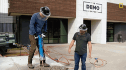 Man Scared Of Using A Jackhammer GIF