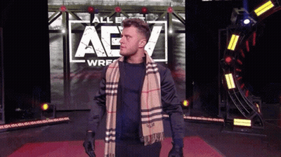 Man Scarf All Elite Wrestling Sign GIF
