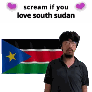 Man Scream If You Love South Sudan Sticker