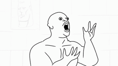 Man Screaming Black And White GIF