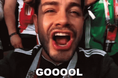Man Screaming Goool GIF