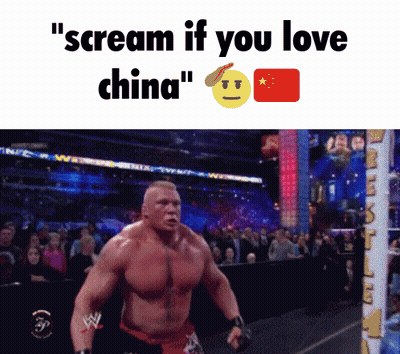 Man Screaming If You Love China GIF