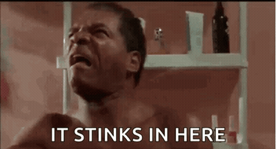 Man Screaming In Bathroom It Stinks In Here GIF