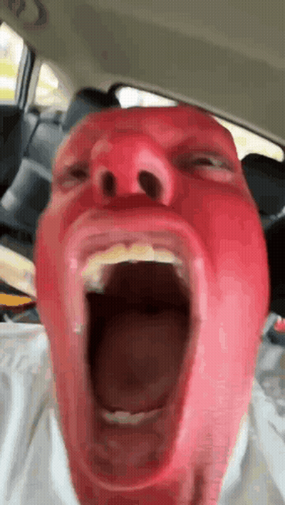 Man Screaming In Car GIF
