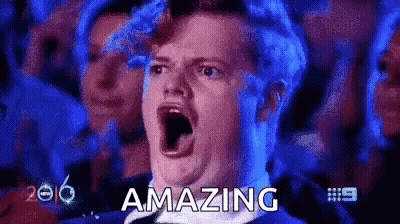 Man Screaming In Crowd GIF