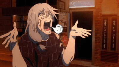 Man Screaming In Front Of Kon Sign GIF