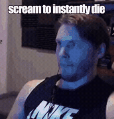 Man Screaming Wearing Headphones GIF