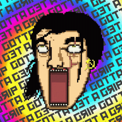 Man Screaming With Rainbow Background Saying Got A Grip On It GIF