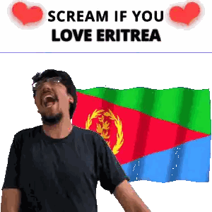 Man Screams At Eritrea Flag Sticker