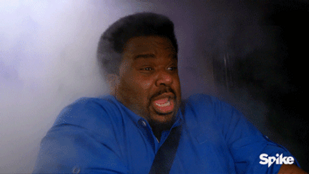 Man Screams Inside Car Because Of The Mist GIF