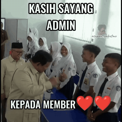 Man Shakes Hands With Students Kasih Sayang Admin GIF