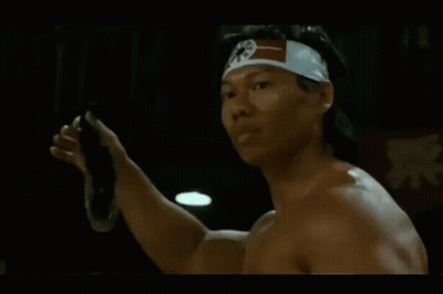 Man Shirtless With Karate Bandana GIF