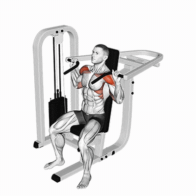 Man Shoulder Press On Machine GIF