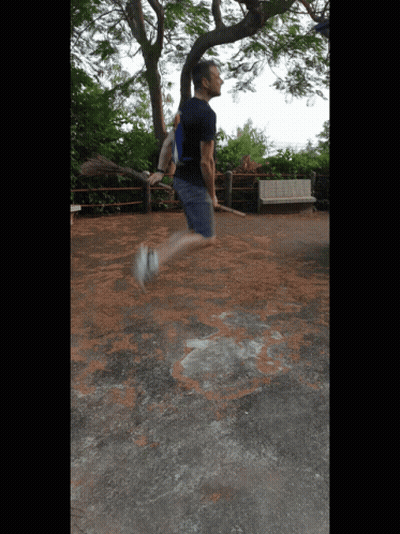 Man Sign Squatch Got That Broom Broom Pow GIF