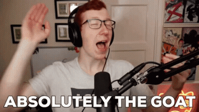 Man Singing Absolutely The Goat With Headphones GIF