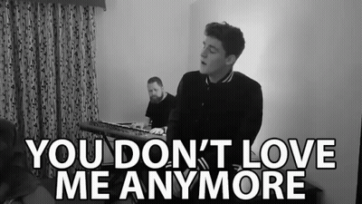Man Singing At Keyboard You Don't Love Me Anymore GIF