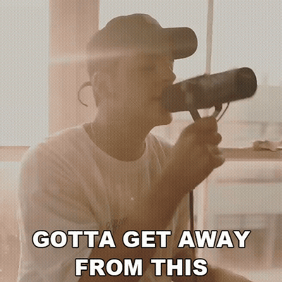 Man Singing Gotta Get Away From This GIF