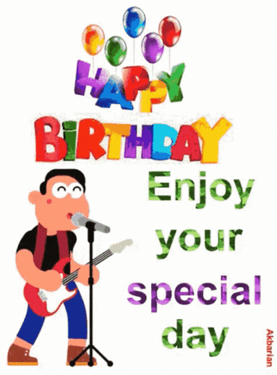 Man Singing Happy Birthday GIF