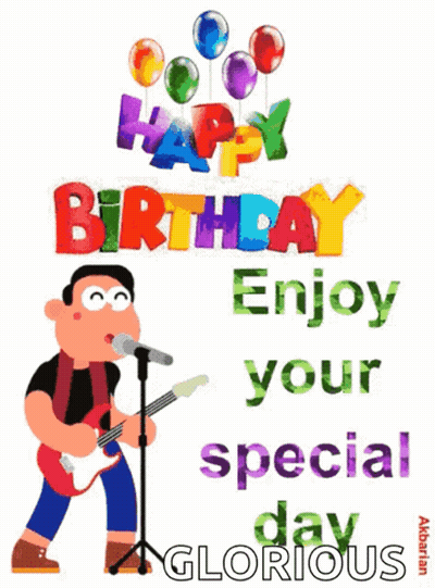 Man Singing Happy Birthday GIF