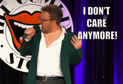 Man Singing I Don't Care Anymore GIF