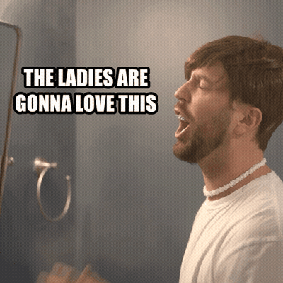 Man Singing In Front Of Mirror GIF