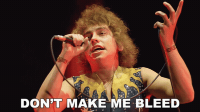 Man Singing Into Mic Don't Make Me Bleed GIF