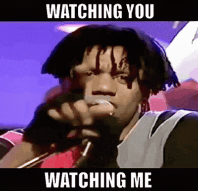Man Singing Into Mic Watching You Watching Me GIF