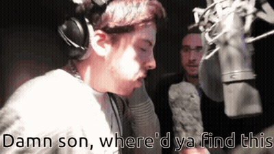 Man Singing Into Microphone Damn Son Where'd Ya Find This GIF