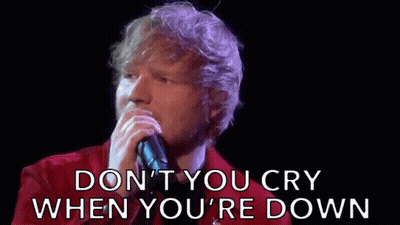 Man Singing Into Microphone Don't You Cry When You're Down On The Bottom GIF