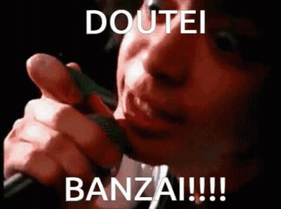 Man Singing Into Microphone Doutei Banza !!! GIF
