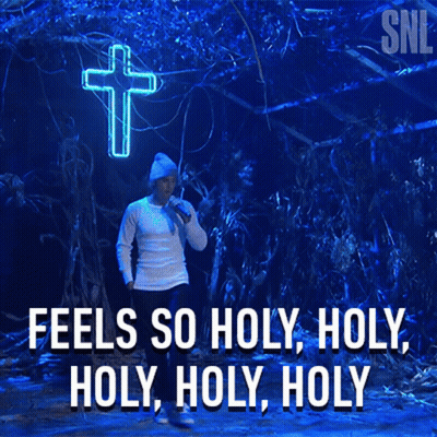 Man Singing Into Microphone Feels So Holy Holy Holy Holy GIF