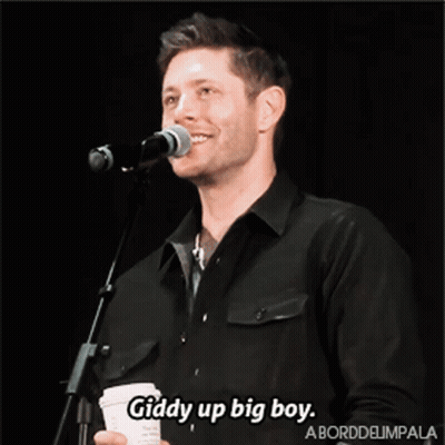 Man Singing Into Microphone Giddy Up Big Boy GIF