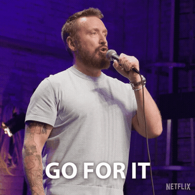 Man Singing Into Microphone Go For It GIF