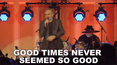 Man Singing Into Microphone Good Times Never Seemed So Good GIF
