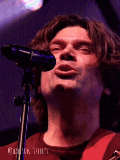 Man Singing Into Microphone Hanson Tribute GIF