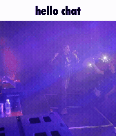 Man Singing Into Microphone Hello Chat GIF